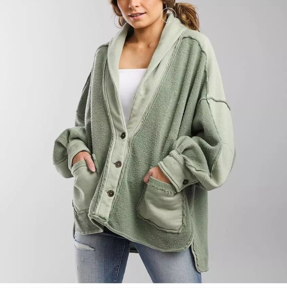 Free People Sweaters - Free People Jordan Reveese Fleece Shacket Size Large